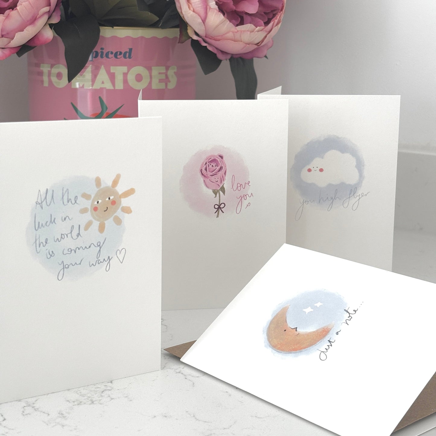 Sun 'All the luck' Greetings Card