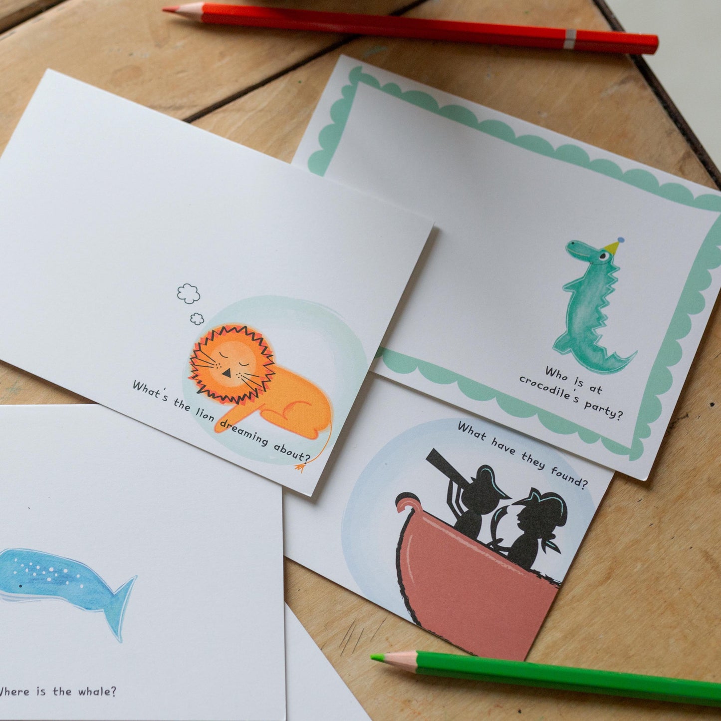 Finish the picture, Whale doodle card for kids