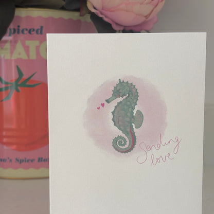 Seahorse 'Sending Love' Greetings Card