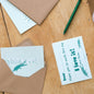 Fill in the gaps, set of 10 Crocodile thank you cards for kids with envelopes