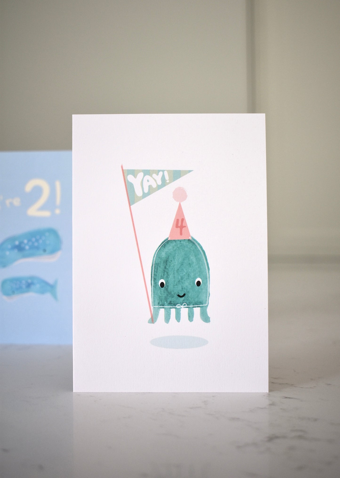 Jellyfish age 4 card with envelope
