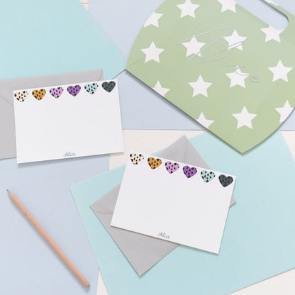 Fun personalised notecards set for kids - set of 10! Various designs to choose from...
