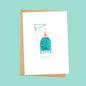 age 4 birthday card jellyfish