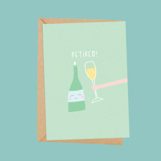 Retired Champagne bottle card
