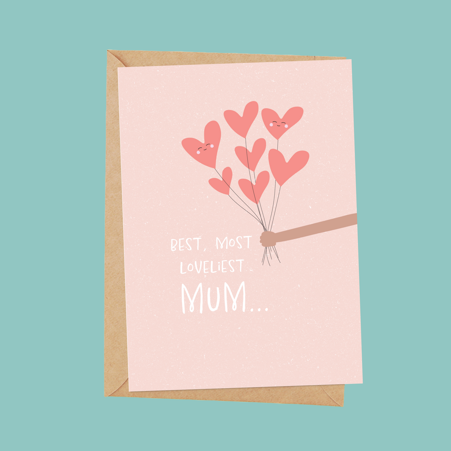 Mother's Day Heart Flowers card