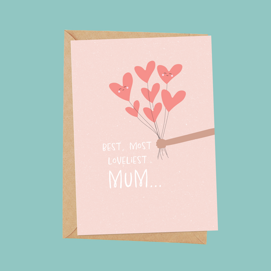 Mother's Day Heart Flowers card