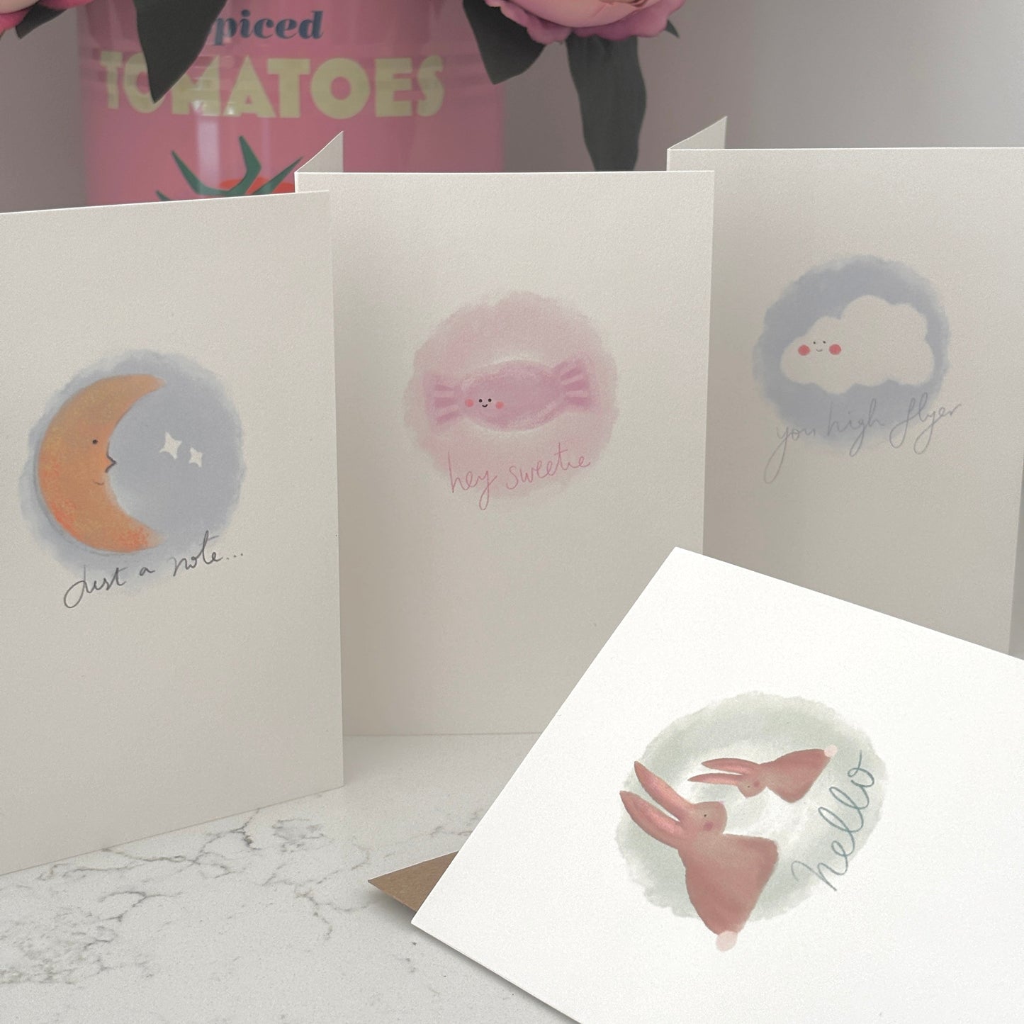 Rabbit 'hello' Greetings Card
