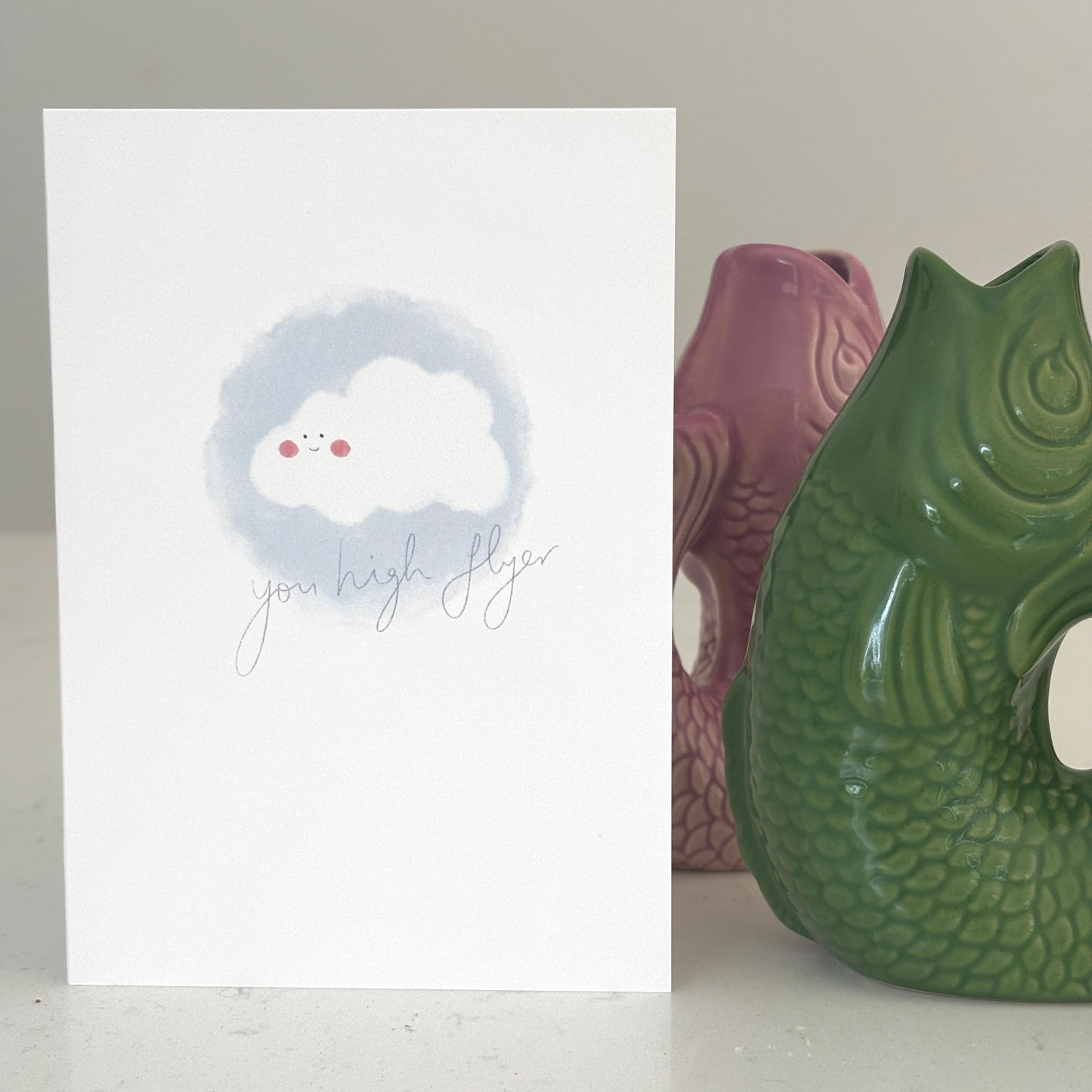 Cloud 'You high flyer' Greetings Card