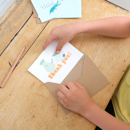 Fruit thank you card for kids