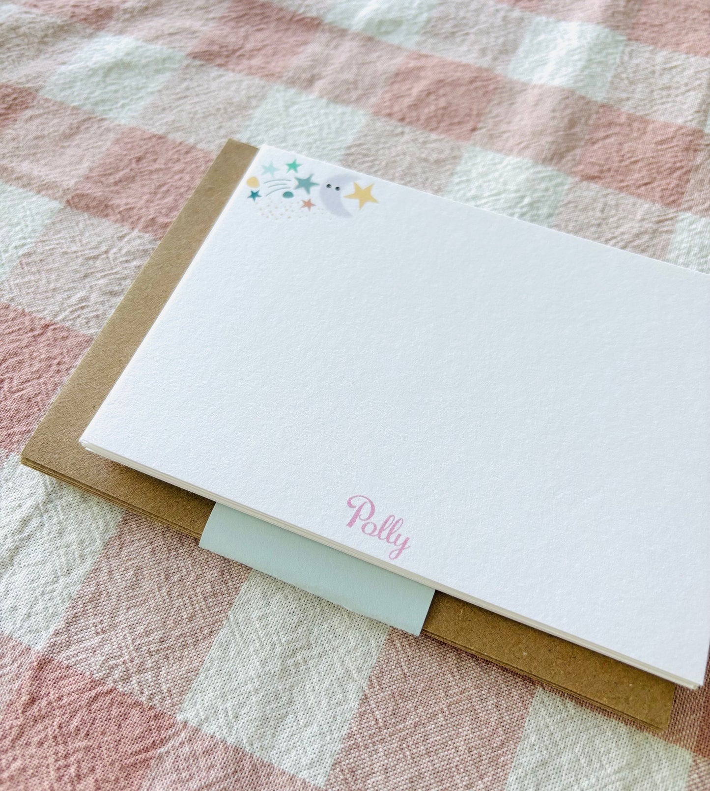 Fun personalised notecard set for kids with your child's name - set of 10! Choose your design!