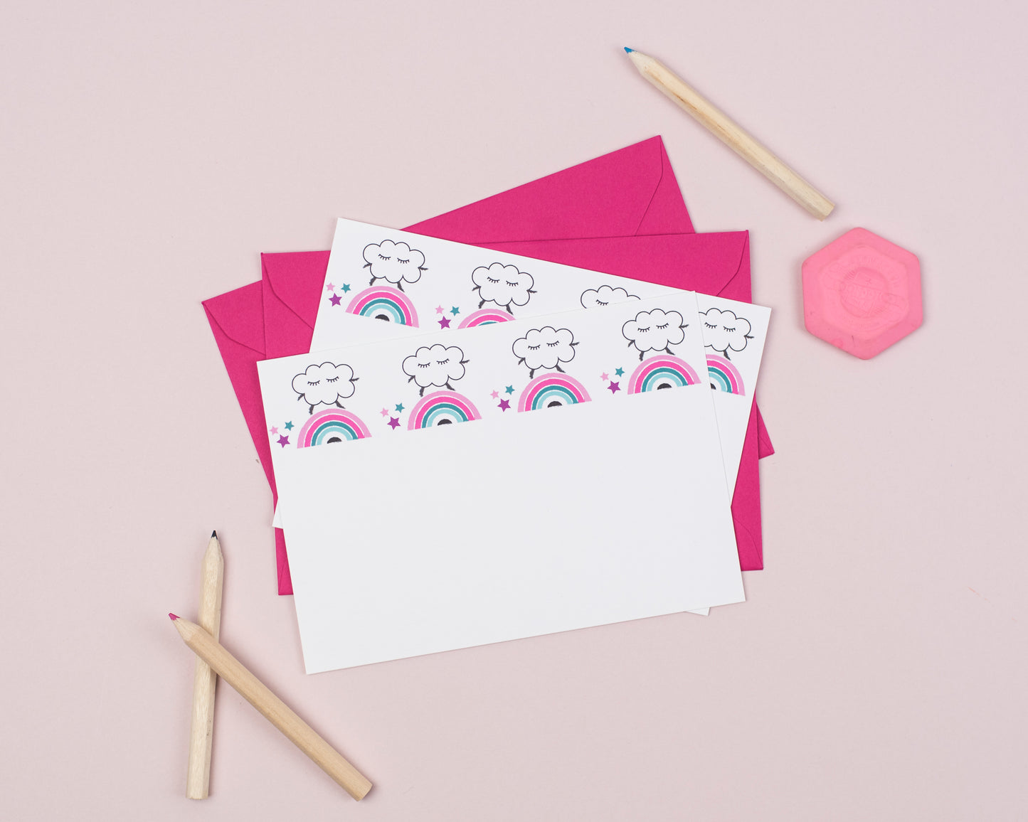 'The Originals!' personalised mixed designs notecard set for kids with your child's name - set of 10!