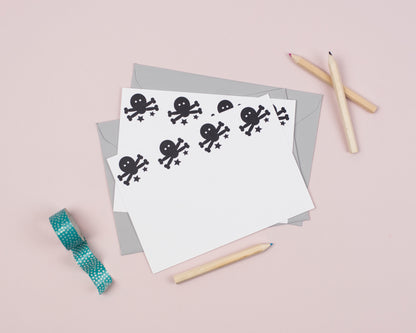'The Originals!' personalised mixed designs notecard set for kids with your child's name - set of 10!