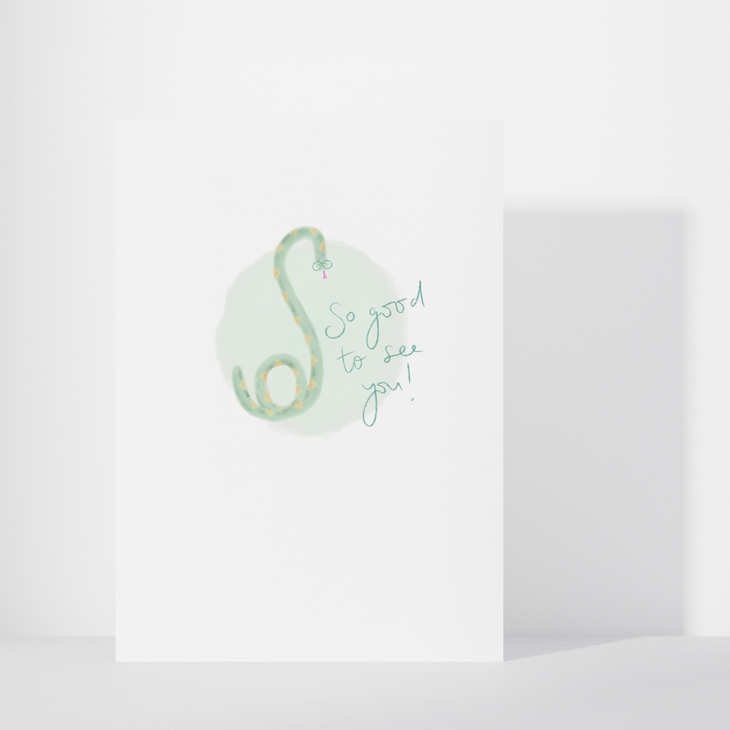 Snake 'So good to see you' Greetings Card