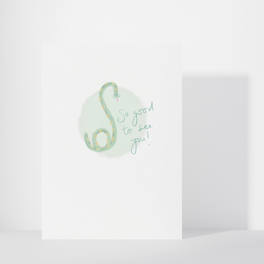 Snake 'So good to see you' Greetings Card