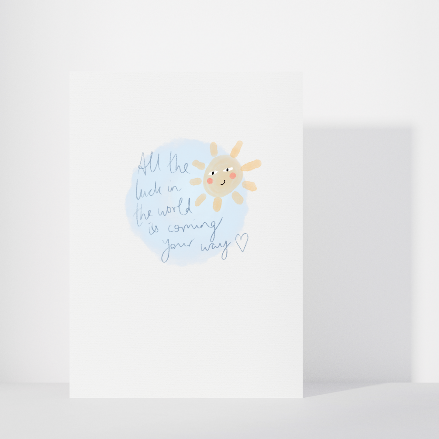 Sun 'All the luck' Greetings Card
