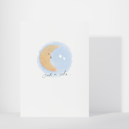 Moon 'Just a note' Greetings Card