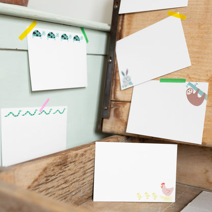 Fun personalised notecard set for kids with your child's name - set of 10! Choose your design!